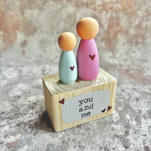 Load image into Gallery viewer, Wooden Peg Doll Family | Mother and Child Gift