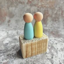 Load image into Gallery viewer, Wooden Peg Doll Family Ornament | &quot;You and Me&quot; Cute Gift